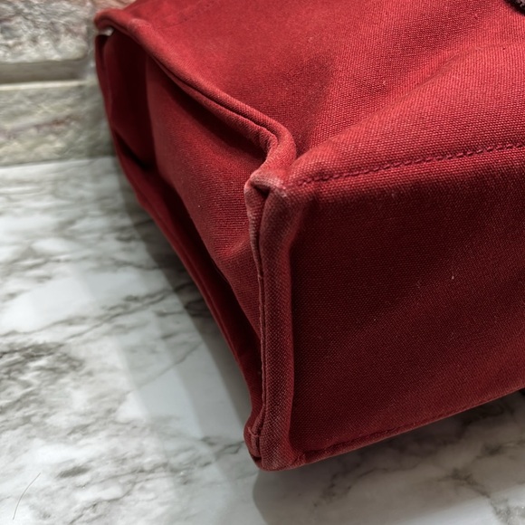Hermès Fourre Tout MM Red Canvas Tote Bag - Picture 10 of 16